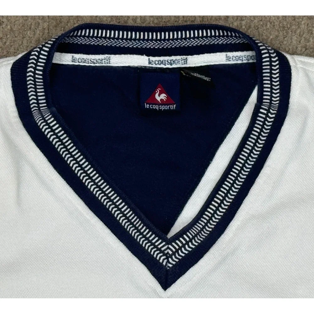 Le Cog Sportif Men's Vtg Multicolored V-Neck Sweater‎ Size XL
